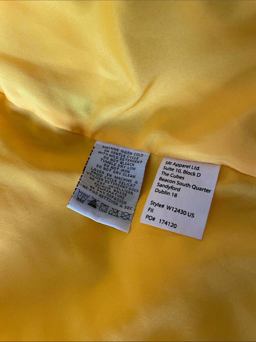 Caterpillar Black Puffer Vest with Yellow Accents - Picture 7 of 9
